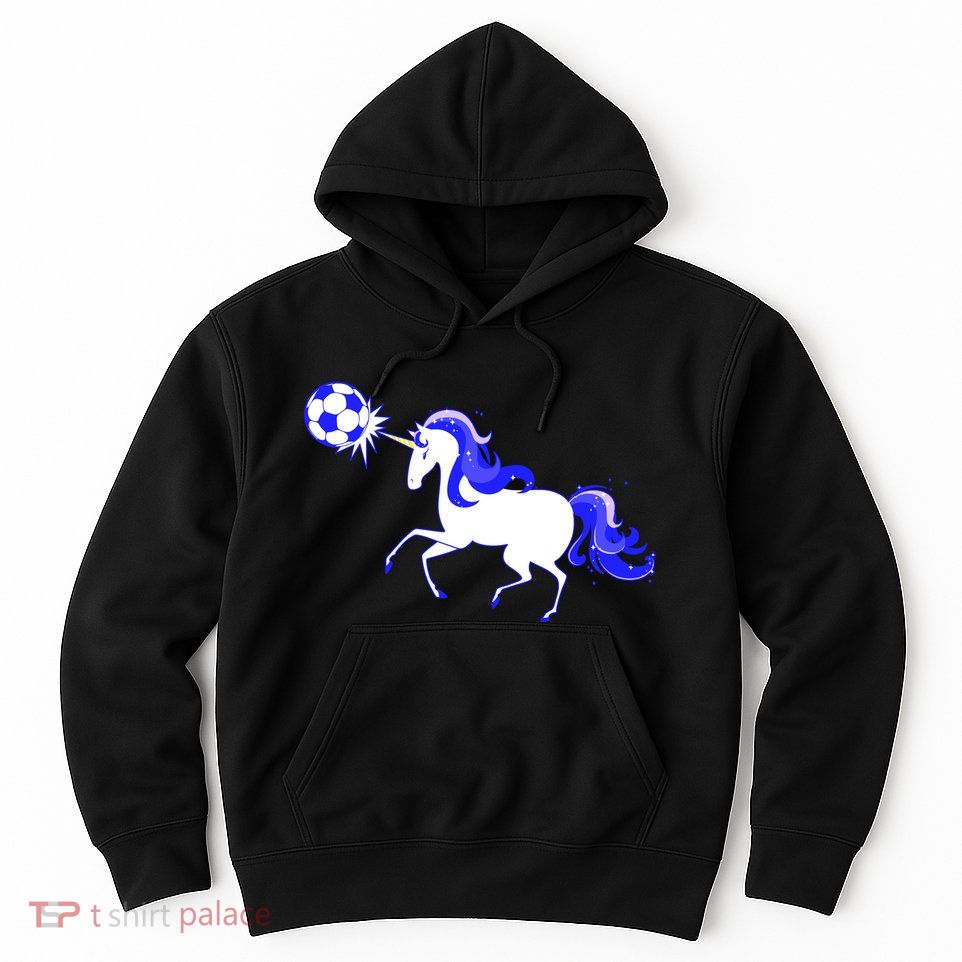 Magical Unicorn Playing Soccer Hoodie