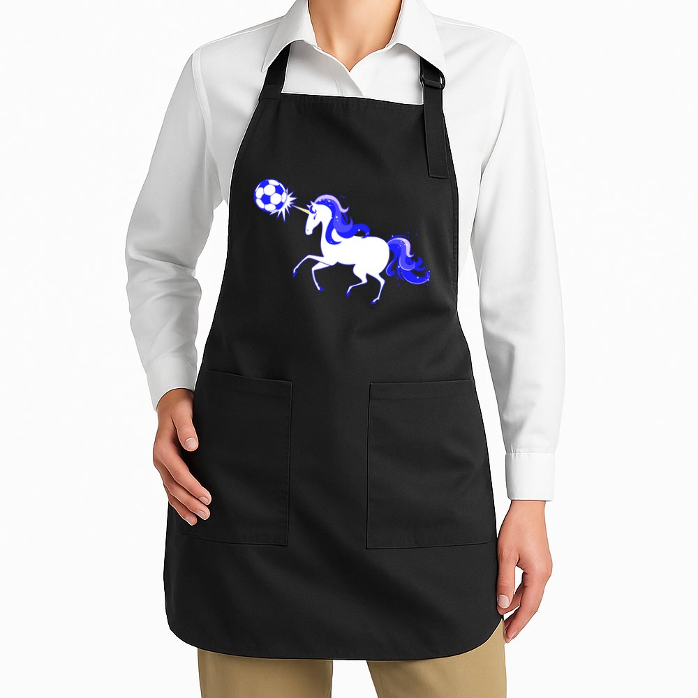 Magical Unicorn Playing Soccer Apron