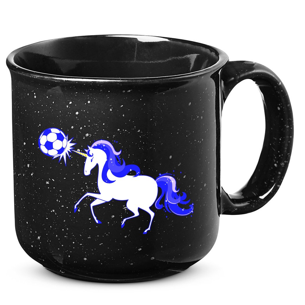 Magical Unicorn Playing Soccer 15oz Campfire Ceramic Mug