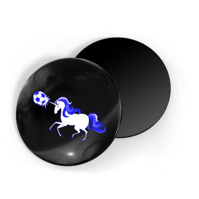 Magical Unicorn Playing Soccer Magnet