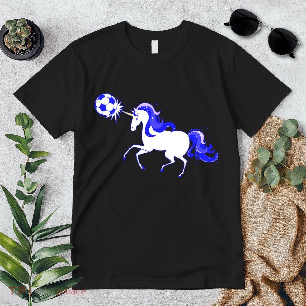 Magical Unicorn Playing Soccer Premium T-Shirt