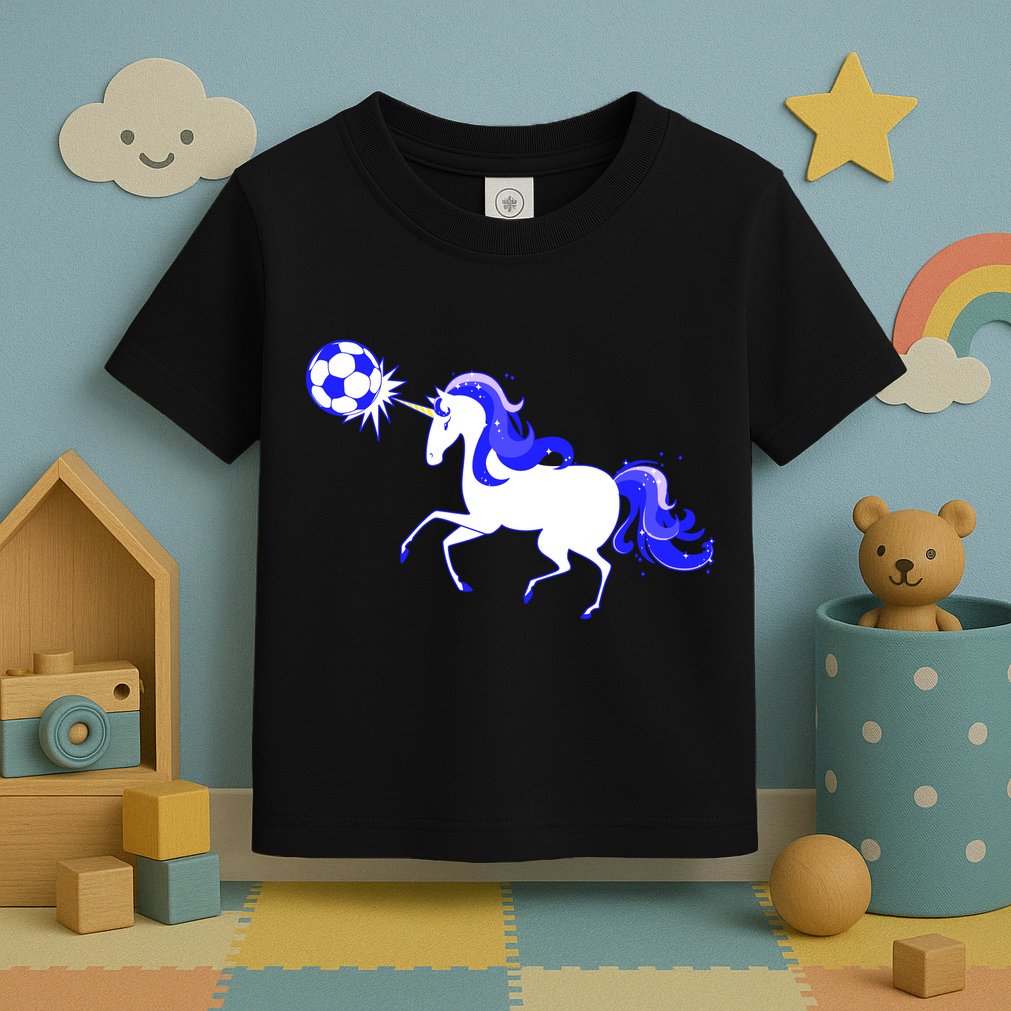 Magical Unicorn Playing Soccer Toddler T-Shirt