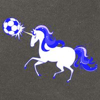 Magical Unicorn Playing Soccer Cotton Canvas Backpack