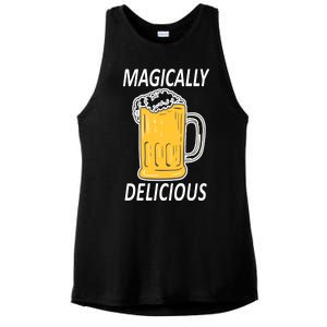 Magically Delicious Beer Lover Ladies PosiCharge Tri-Blend Wicking Tank