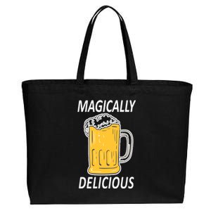 Magically Delicious Beer Lover Cotton Canvas Jumbo Tote