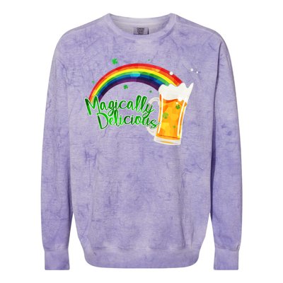 Magically Delicious Rainbow Beer St. Patrick's Day Colorblast Crewneck Sweatshirt