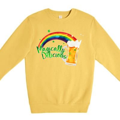 Magically Delicious Rainbow Beer St. Patrick's Day Premium Crewneck Sweatshirt