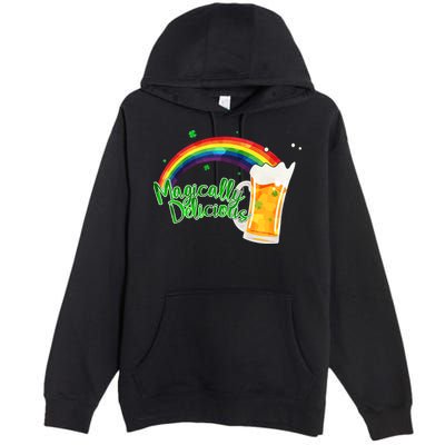 Magically Delicious Rainbow Beer St. Patrick's Day Premium Pullover Hoodie