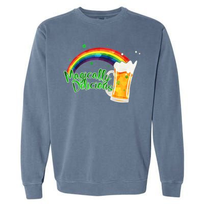 Magically Delicious Rainbow Beer St. Patrick's Day Garment-Dyed Sweatshirt