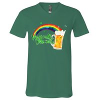 Magically Delicious Rainbow Beer St. Patrick's Day V-Neck T-Shirt