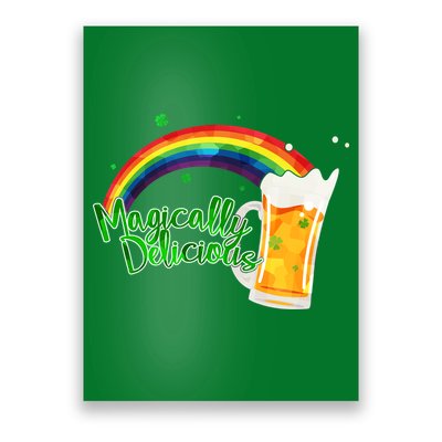 Magically Delicious Rainbow Beer St. Patrick's Day Poster
