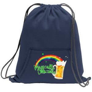 Magically Delicious Rainbow Beer St. Patrick's Day Sweatshirt Cinch Pack Bag