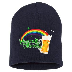 Magically Delicious Rainbow Beer St. Patrick's Day Short Acrylic Beanie