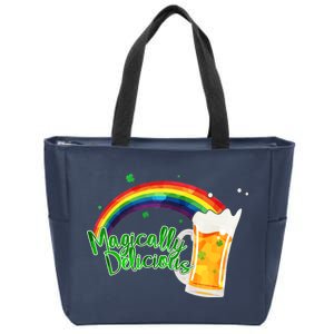 Magically Delicious Rainbow Beer St. Patrick's Day Zip Tote Bag