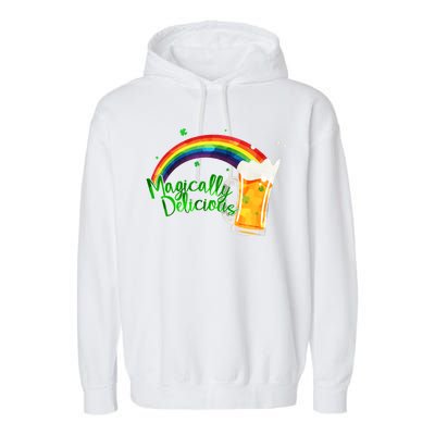 Magically Delicious Rainbow Beer St. Patrick's Day Garment-Dyed Fleece Hoodie