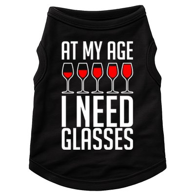 At My Age I Need A Glass Wine Doggie Tank