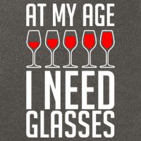 At My Age I Need A Glass Wine Cotton Canvas Backpack