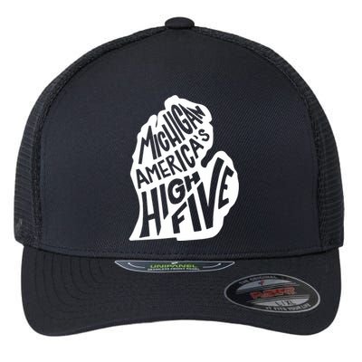 Michigan Americas High Five Flexfit Unipanel Trucker Cap