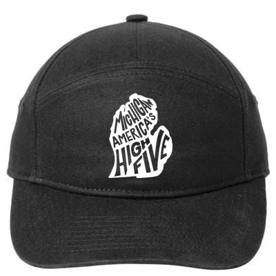 Michigan Americas High Five 7-Panel Snapback Hat