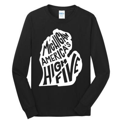 Michigan Americas High Five Tall Long Sleeve T-Shirt