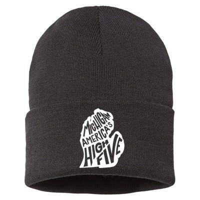 Michigan Americas High Five Sustainable Knit Beanie