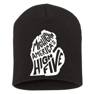 Michigan Americas High Five Short Acrylic Beanie