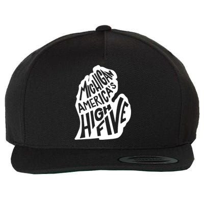 Michigan Americas High Five Wool Snapback Cap