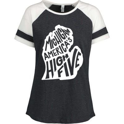 Michigan Americas High Five Enza Ladies Jersey Colorblock Tee