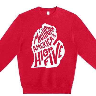 Michigan Americas High Five Premium Crewneck Sweatshirt