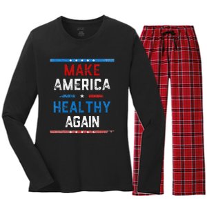 Make America Healthy Again Women's Long Sleeve Flannel Pajama Set 