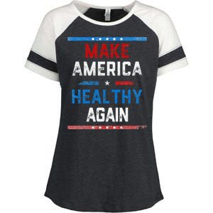 Make America Healthy Again Enza Ladies Jersey Colorblock Tee