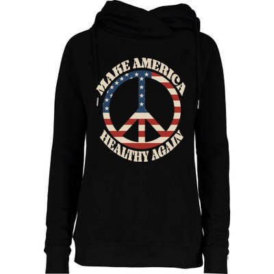 Make America Healthy Again Womens Funnel Neck Pullover Hood