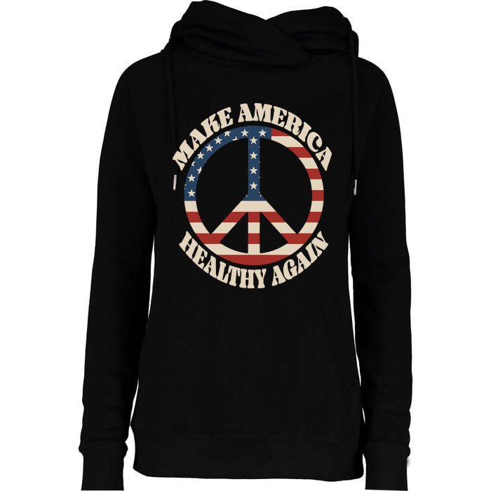 Make America Healthy Again Womens Funnel Neck Pullover Hood