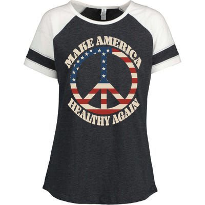 Make America Healthy Again Enza Ladies Jersey Colorblock Tee