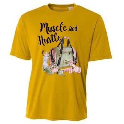 Muscle And Hustle Fitness Meaningful Gift Cooling Performance Crew T-Shirt