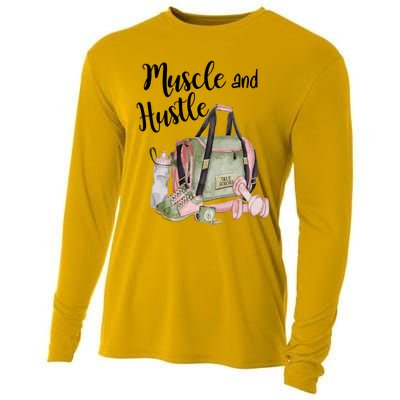 Muscle And Hustle Fitness Meaningful Gift Cooling Performance Long Sleeve Crew