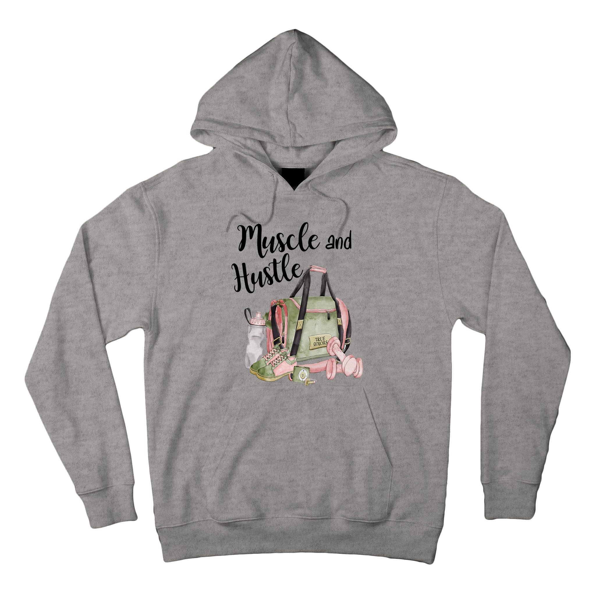 Muscle And Hustle Fitness Meaningful Gift Tall Hoodie