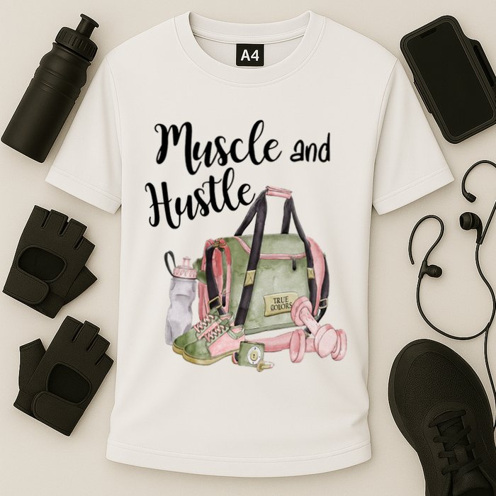 Muscle And Hustle Fitness Meaningful Gift Cooling Performance Crew T-Shirt
