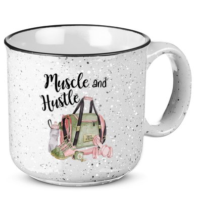 Muscle And Hustle Fitness Meaningful Gift 15oz Campfire Ceramic Mug