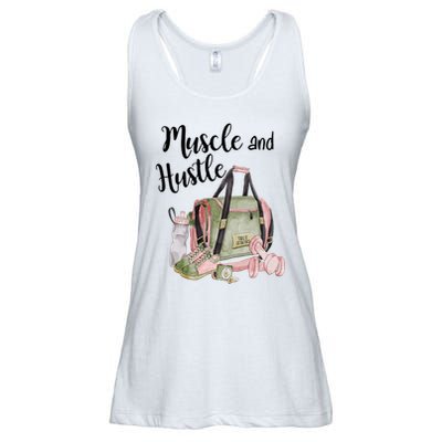 Muscle And Hustle Fitness Meaningful Gift Ladies Essential Flowy Tank