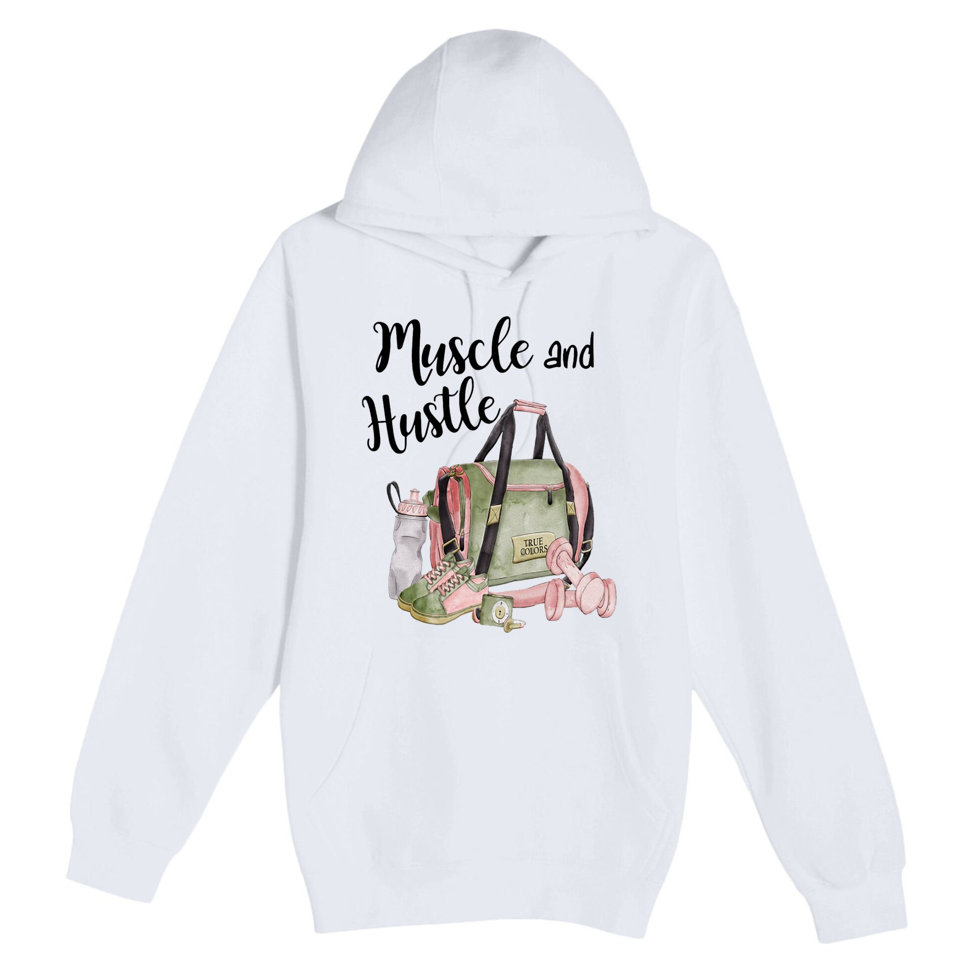 Muscle And Hustle Fitness Meaningful Gift Premium Pullover Hoodie
