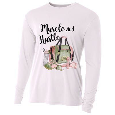 Muscle And Hustle Fitness Meaningful Gift Cooling Performance Long Sleeve Crew