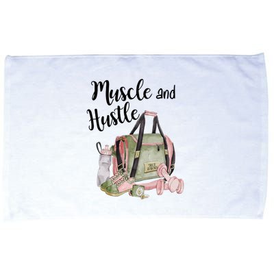 Muscle And Hustle Fitness Meaningful Gift Microfiber Hand Towel