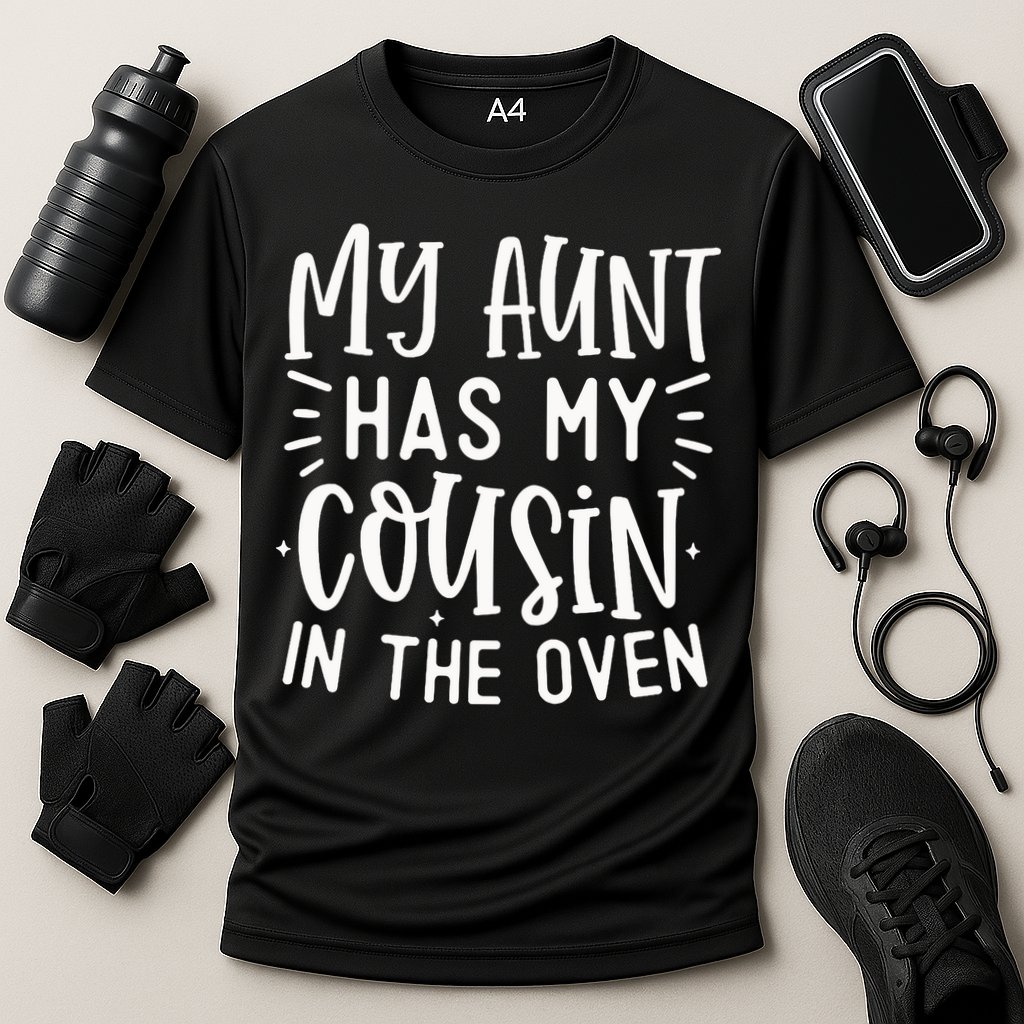 My Aunt Has My Cousin In The Oven Cooling Performance Crew T-Shirt