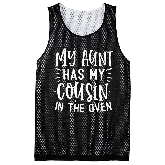 My Aunt Has My Cousin In The Oven Mesh Reversible Basketball Jersey Tank