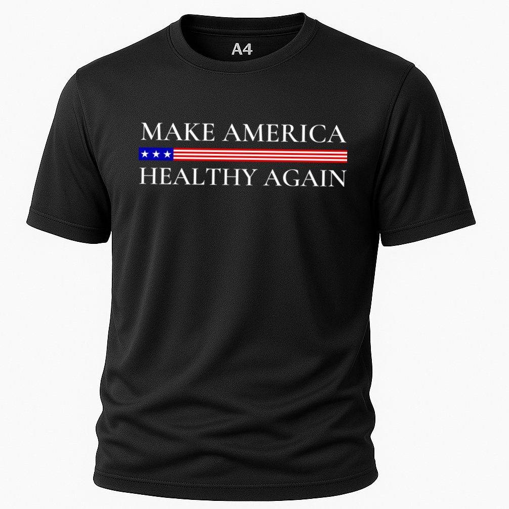 Make America Healthy Again Funny Usa Patriotic Cooling Performance Crew T-Shirt