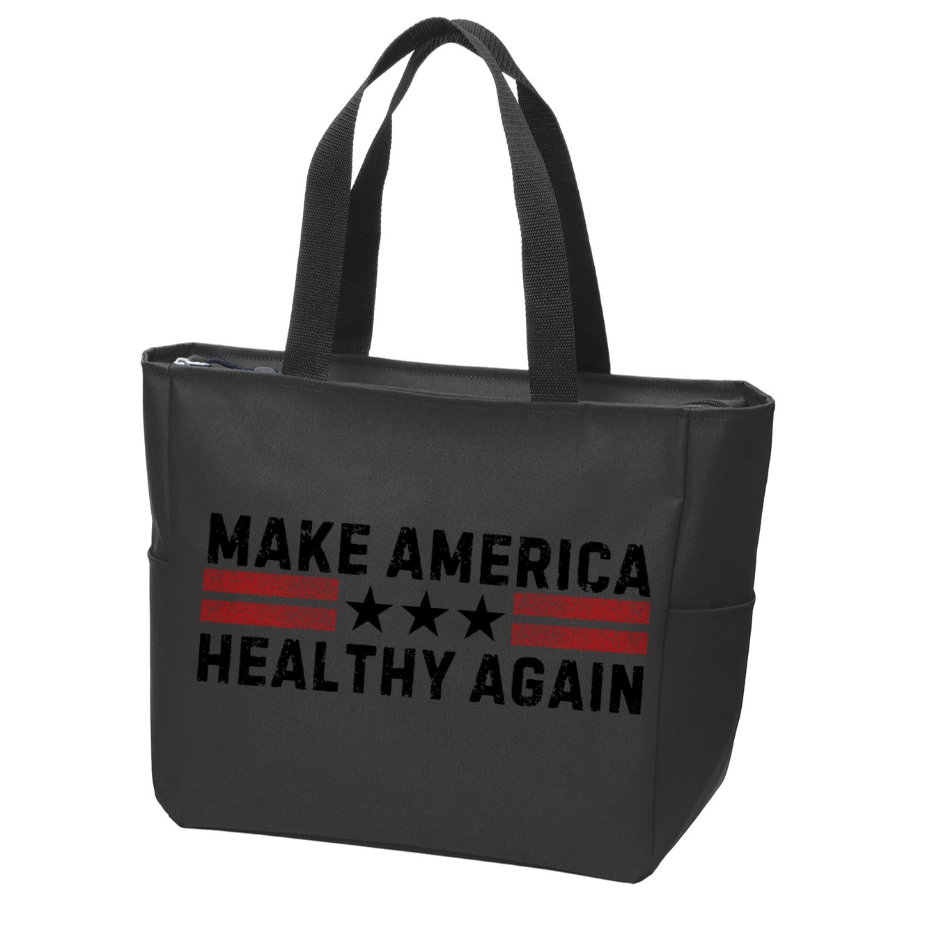 Make America Healthy Again Funny Usa Patriotic Party Zip Tote Bag