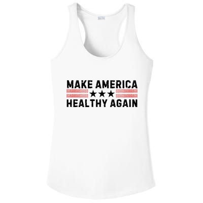 Make America Healthy Again Funny Usa Patriotic Party Ladies PosiCharge Competitor Racerback Tank