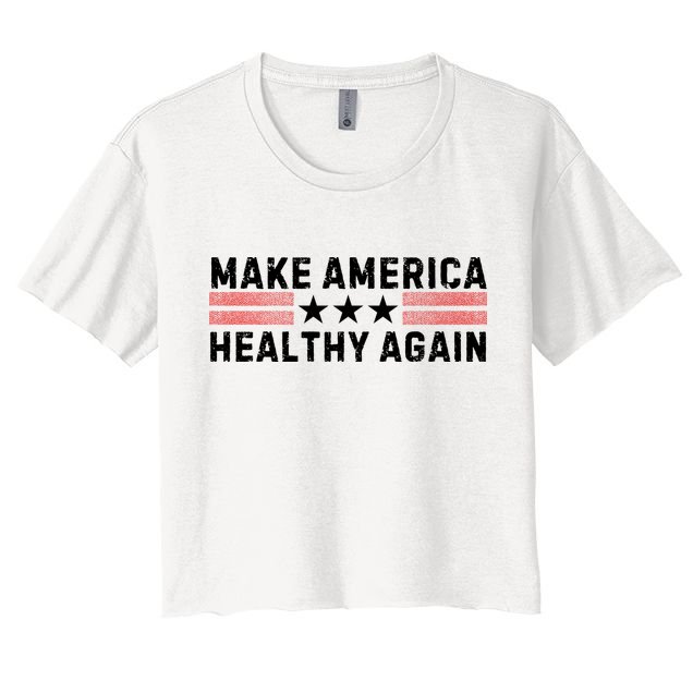 Make America Healthy Again Funny Usa Patriotic Party Crop Top