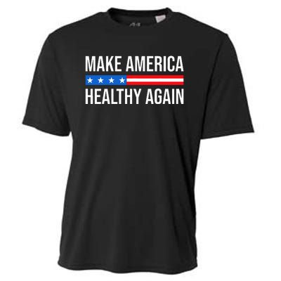 Make America Healthy Again Vintage Usa Flag Cooling Performance Crew T-Shirt